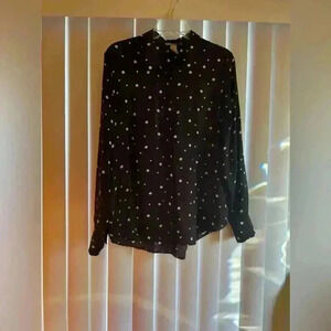 Express polka dot button down shirt size 12 in perfect condition
